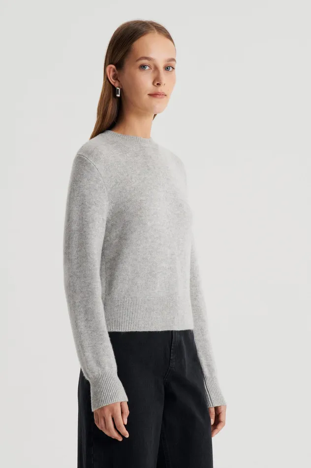 Women Scanlan Theodore CASHMERE CREW SWEATER LIGHTGREYMELANGE Sweaters Women Scanlan Theodore CASHMERE CREW SWEATER LIGHTGREYMELANGE Sweaters