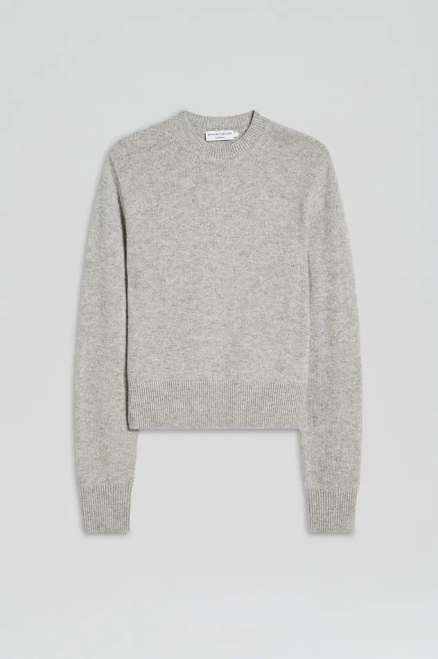 Women Scanlan Theodore CASHMERE CREW SWEATER LIGHTGREYMELANGE Sweaters Women Scanlan Theodore CASHMERE CREW SWEATER LIGHTGREYMELANGE Sweaters