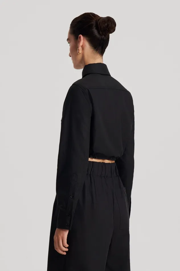 Women Scanlan Theodore CROP CARGO SHIRT BLACK Shirts