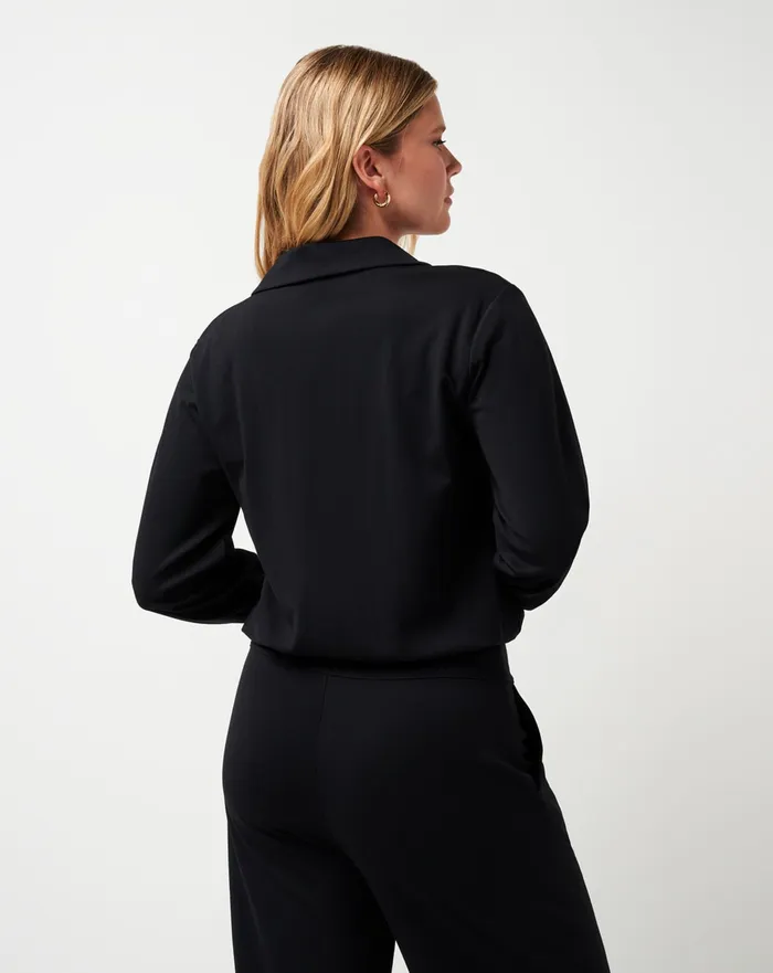 Women Shirts and Tops TravisMathew SPA DAY FRIDAY PONTE TOP Black