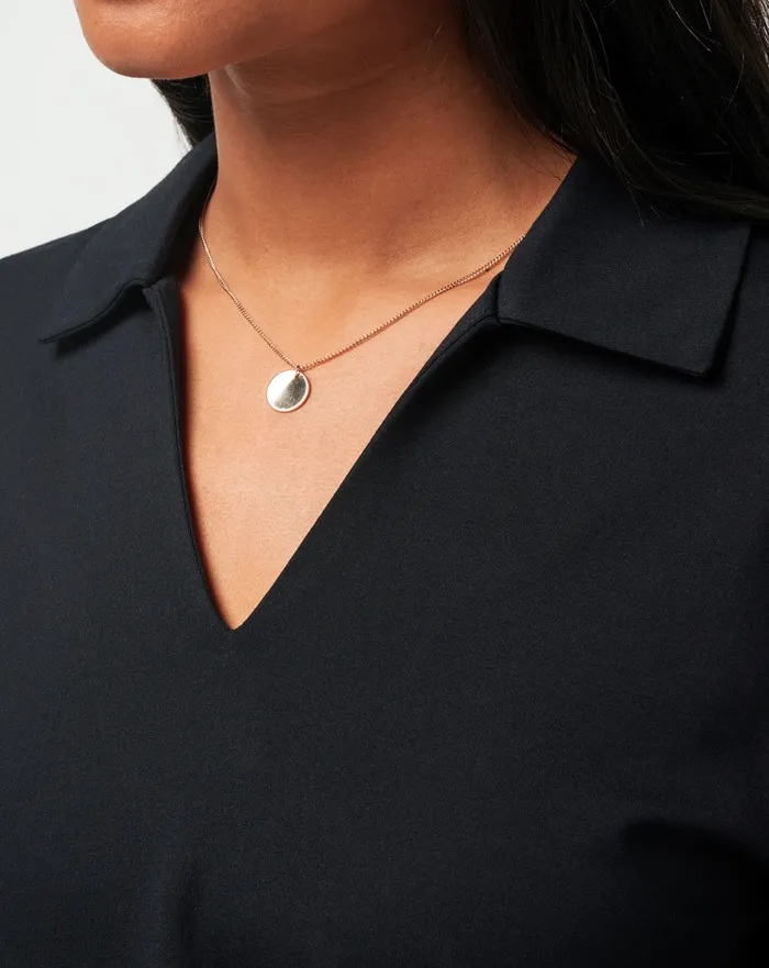 Women Shirts and Tops TravisMathew SPA DAY FRIDAY PONTE TOP Black