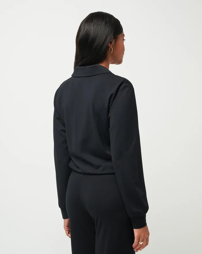 Women Shirts and Tops TravisMathew SPA DAY FRIDAY PONTE TOP Black