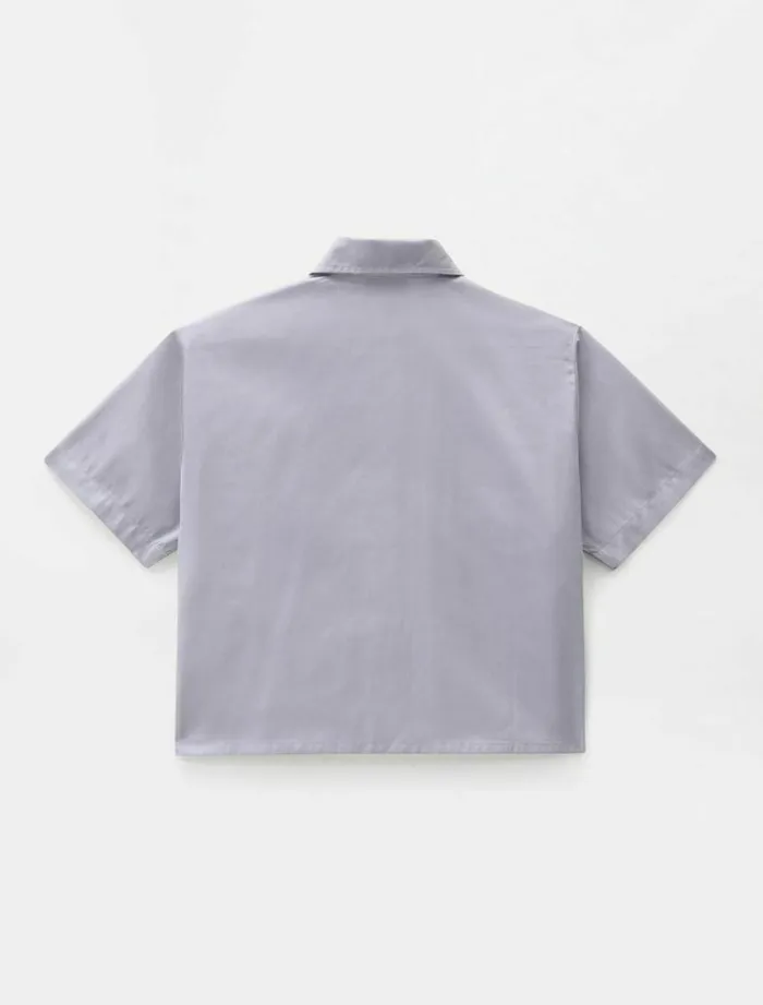 Women Shirts Dickies Cropped Work Shirt Lilac Gray