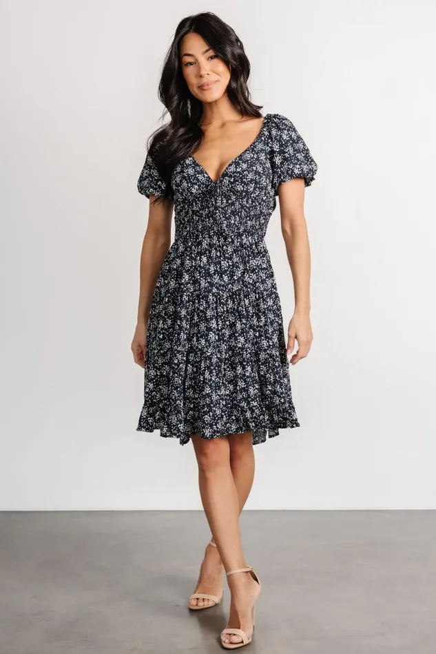 Women Short Dresses Baltic Born Huntington Short Dress Navy Print