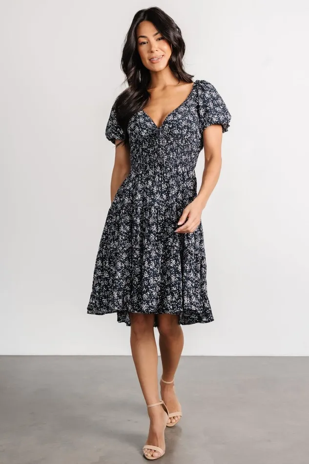 Women Short Dresses Baltic Born Huntington Short Dress Navy Print