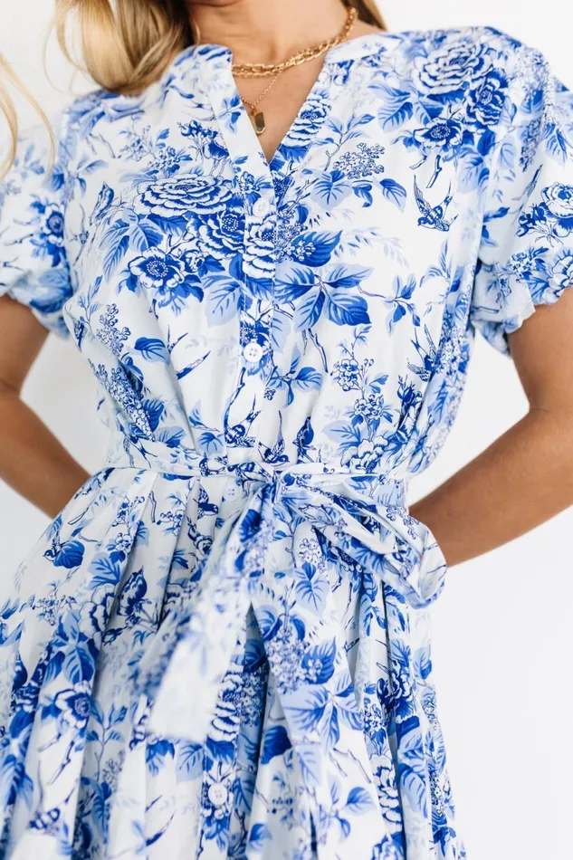 Women Short Dresses Baltic Born Mikki Mini Dress White Blue Women Short Dresses Baltic Born Mikki Mini Dress White Blue
