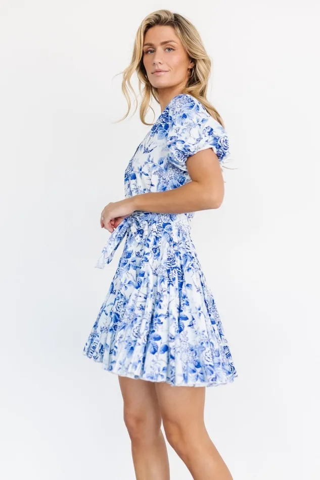 Women Short Dresses Baltic Born Mikki Mini Dress White Blue Women Short Dresses Baltic Born Mikki Mini Dress White Blue