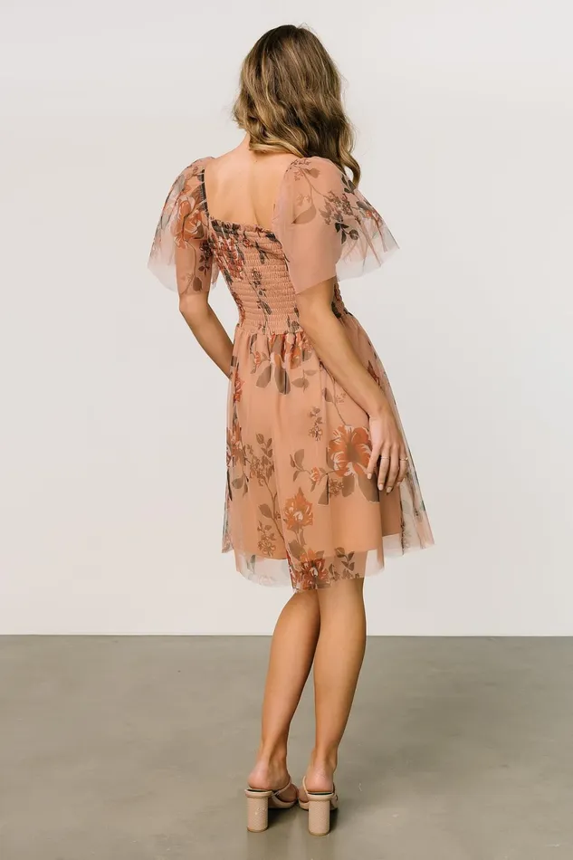 Women Short Dresses Baltic Born Tivoli Tulle Short Dress Copper Floral Women Short Dresses Baltic Born Tivoli Tulle Short Dress Copper Floral