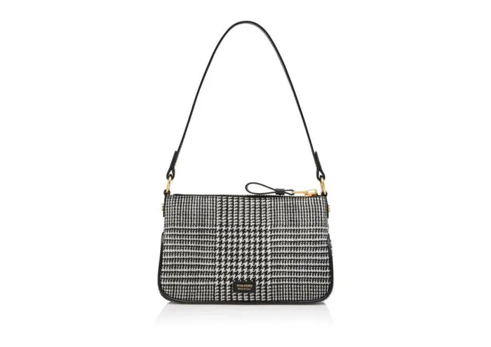 Women Shoulder Bags Tom Ford Prince Of Wales Wool Jennifer Mini Bag Black Chalk Women Shoulder Bags Tom Ford Prince Of Wales Wool Jennifer Mini Bag Black Chalk