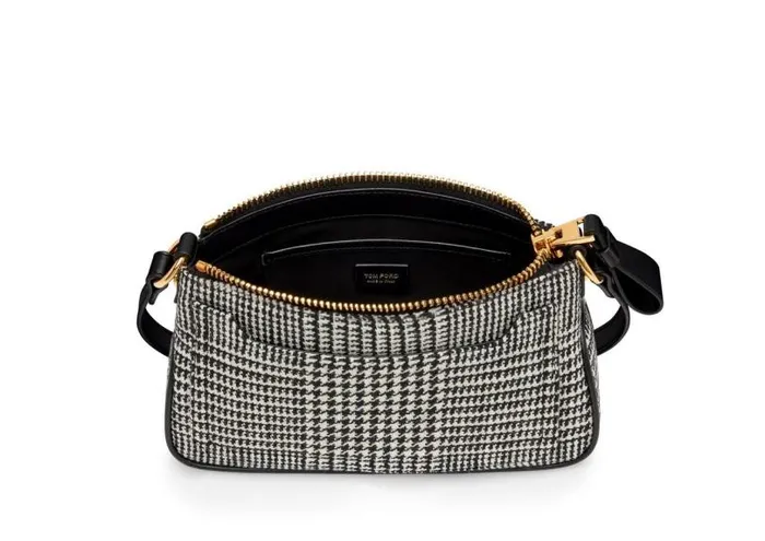 Women Shoulder Bags Tom Ford Prince Of Wales Wool Jennifer Mini Bag Black Chalk Women Shoulder Bags Tom Ford Prince Of Wales Wool Jennifer Mini Bag Black Chalk