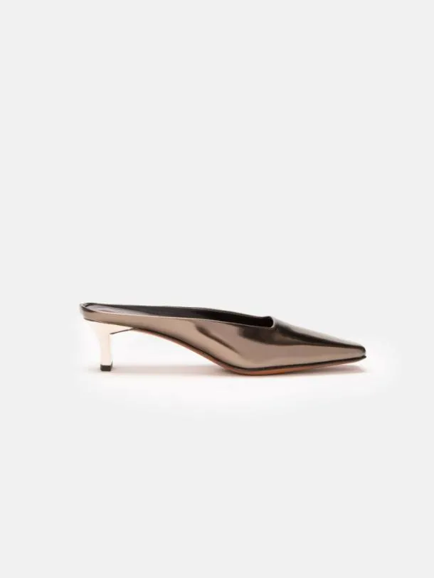 Women SIA Gloss Metallic Gobi Clergerie Mules