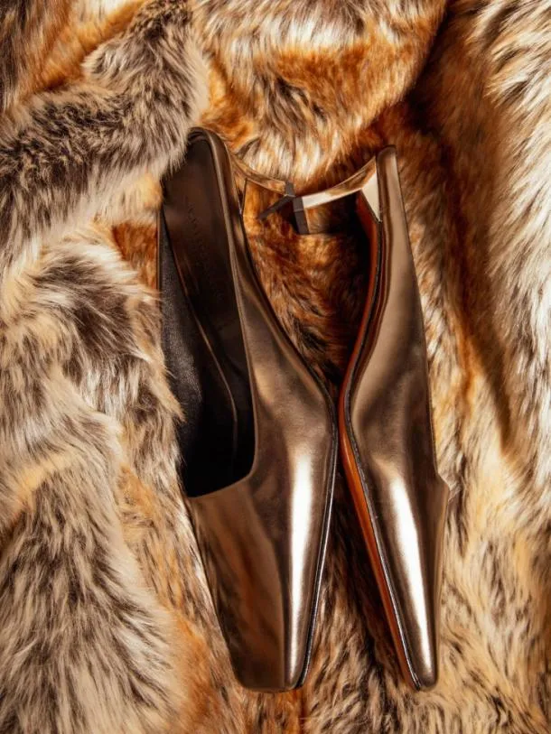 Women SIA Gloss Metallic Gobi Clergerie Mules
