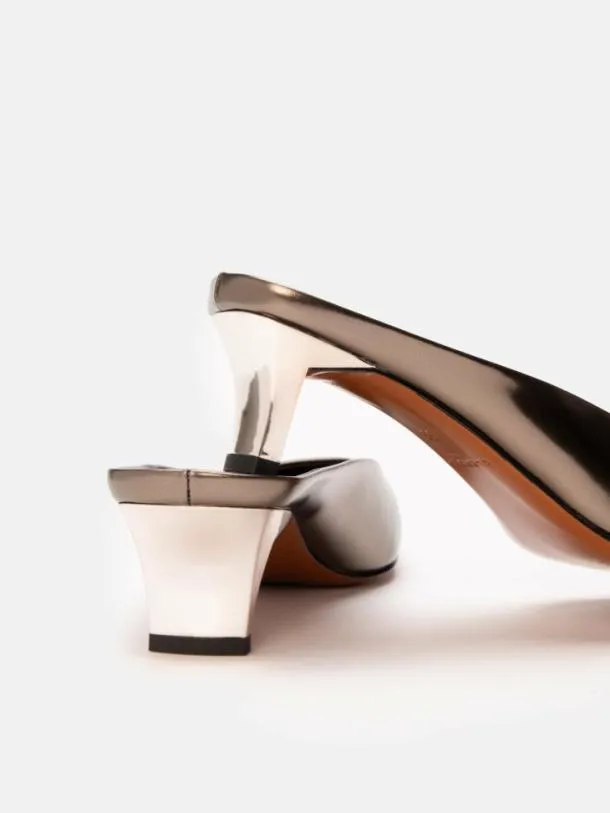 Women SIA Gloss Metallic Gobi Clergerie Mules