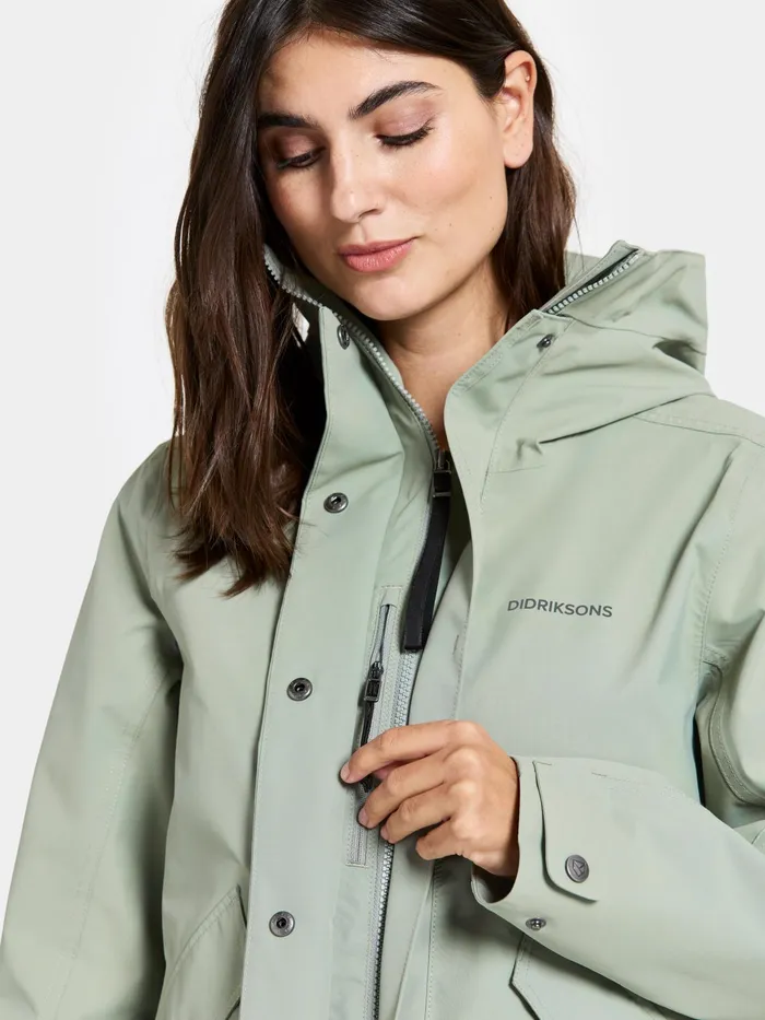 Women Silja Jacket Wilted Leaf Didriksons Spring Jackets
