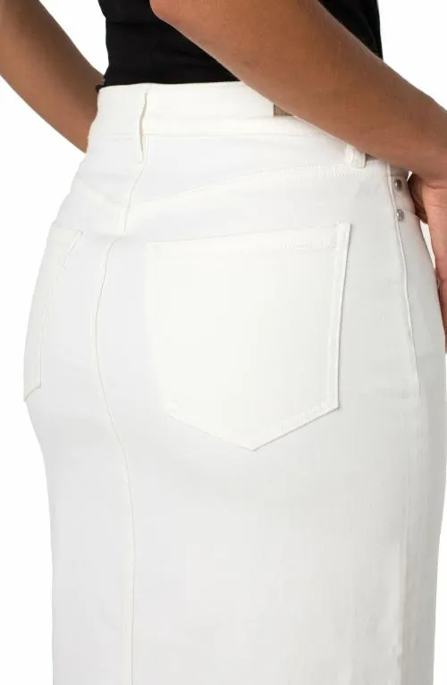 Women Skirts Liverpool Los Angeles Maxi Skirt With Front Slit Bone White
