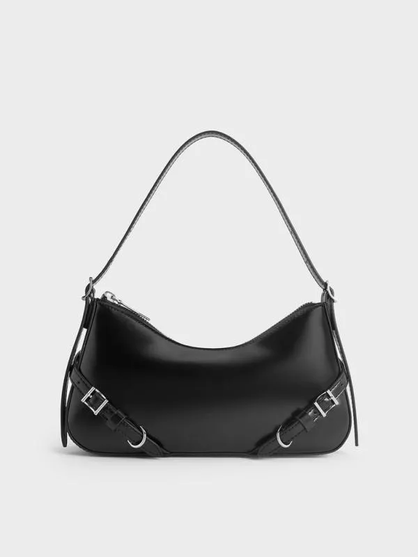 Women Sloane Shoulder Bag 8211 Noir CHARLES and KEITH Shoulder Bags