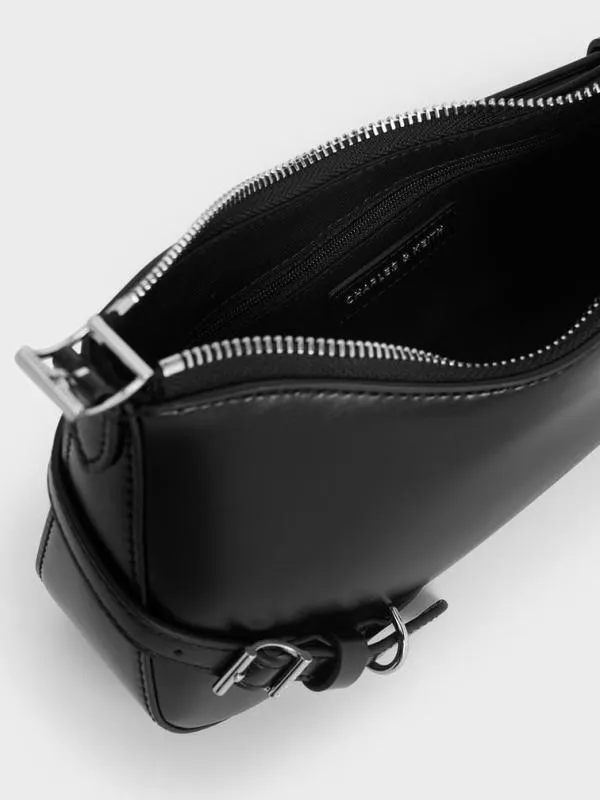 Women Sloane Shoulder Bag 8211 Noir CHARLES and KEITH Shoulder Bags