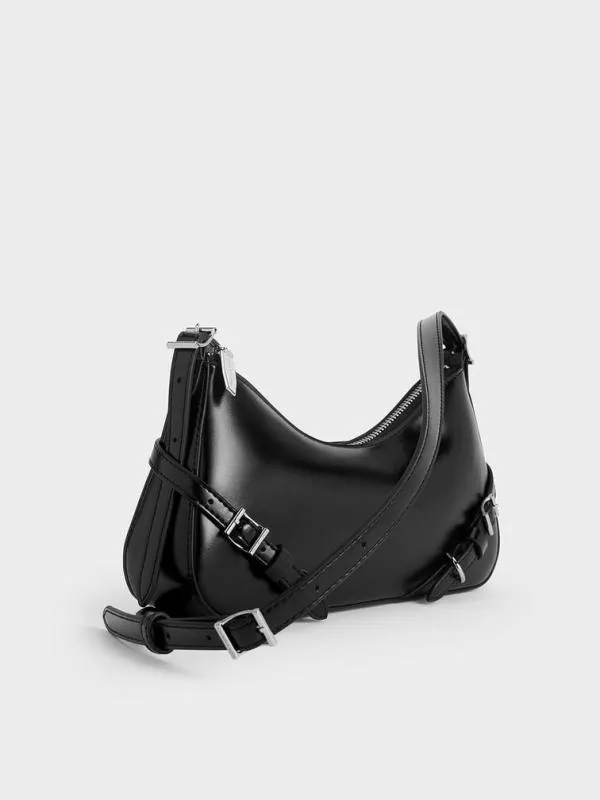 Women Sloane Shoulder Bag 8211 Noir CHARLES and KEITH Shoulder Bags