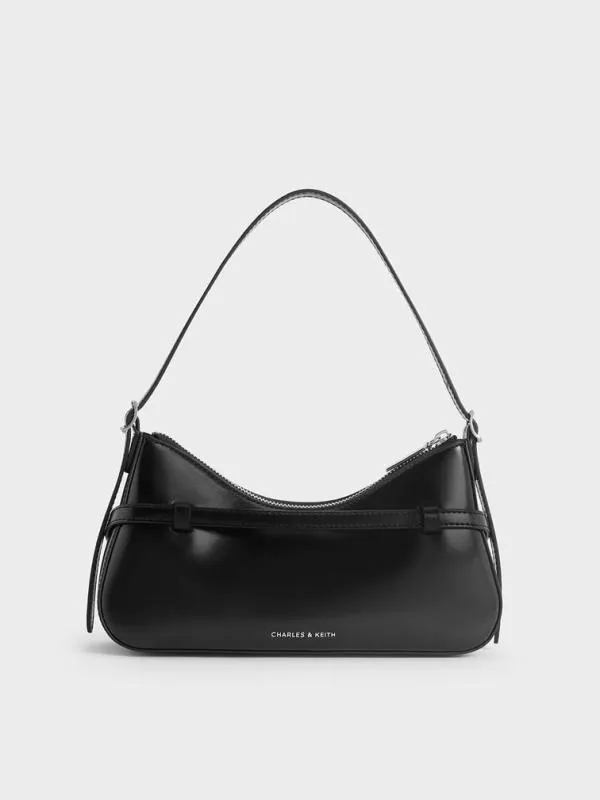Women Sloane Shoulder Bag 8211 Noir CHARLES and KEITH Shoulder Bags