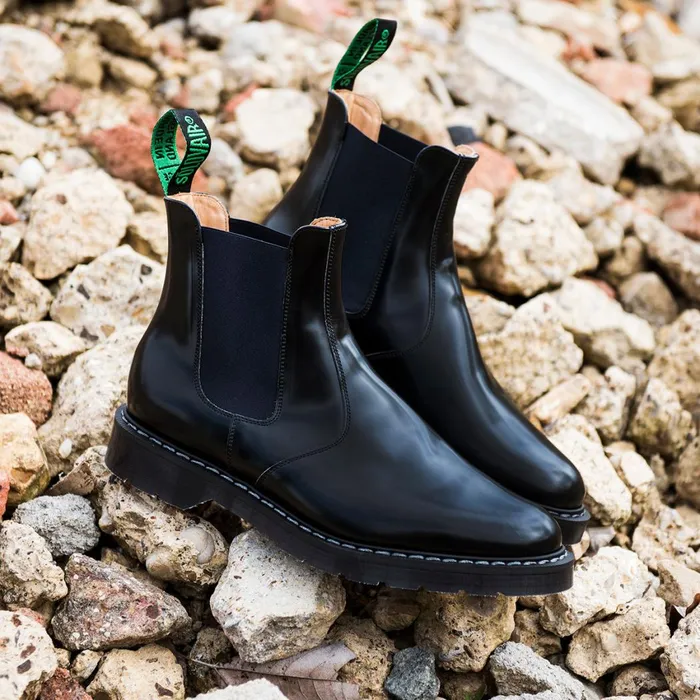 Women Solovair Dealer Boots Navy Blue and Black Dealer Boot
