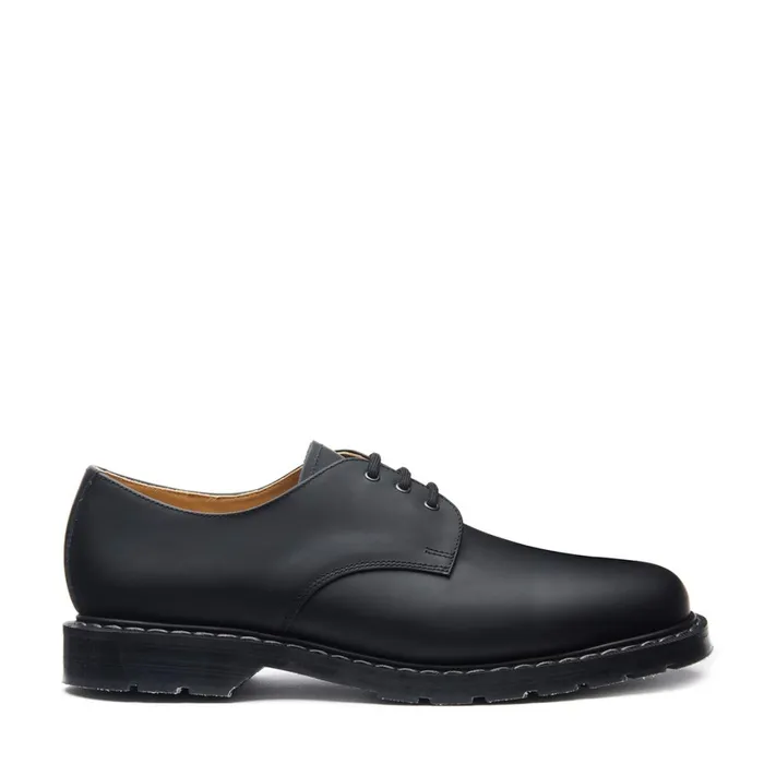 Women Solovair Gibson Shoes Black Matte 3 Eye Gibson Shoe