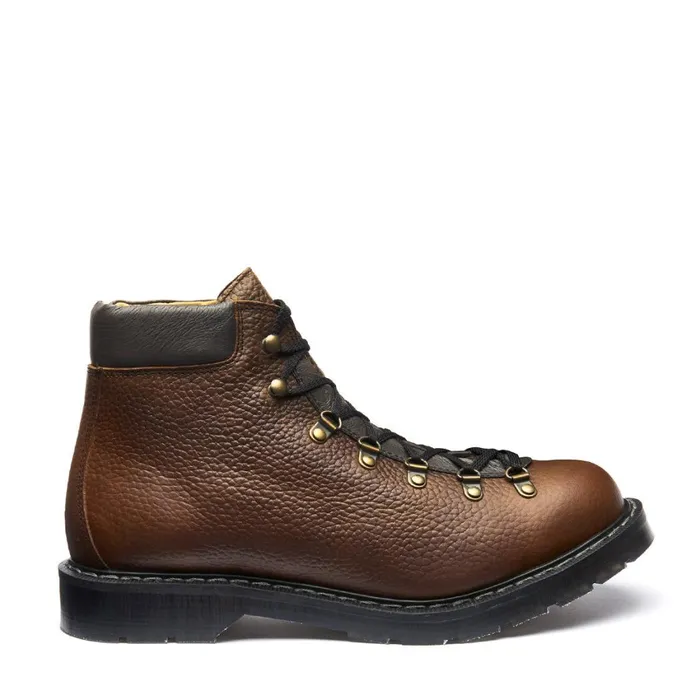 Women Solovair Hiker Boots Gaucho Brown Grain Urban Hiker