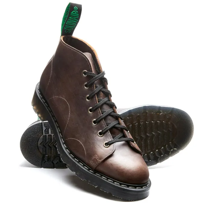 Women Solovair Monkey Boots Gaucho Crazy Horse Monkey Boot