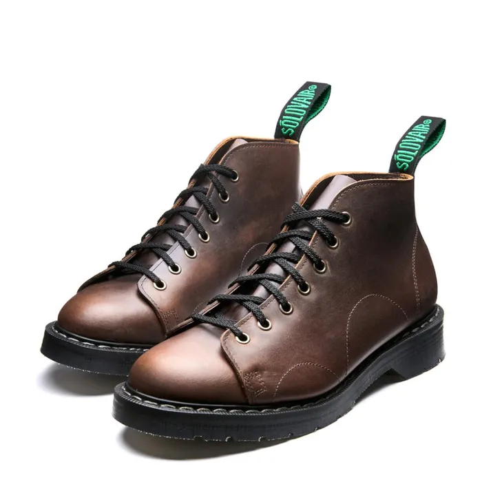 Women Solovair Monkey Boots Gaucho Crazy Horse Monkey Boot