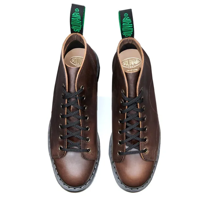 Women Solovair Monkey Boots Gaucho Crazy Horse Monkey Boot