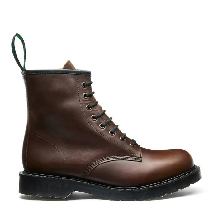 Women Solovair Zip Boots Gaucho Crazy Horse 8 Eye Zip Derby Boot