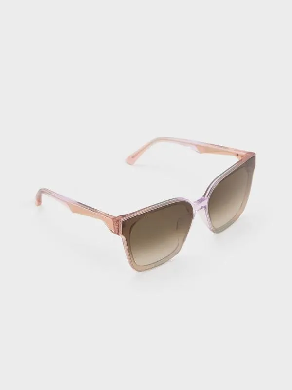 Women Square ThickFrame Sunglasses 8211 Pink CHARLES and KEITH Square