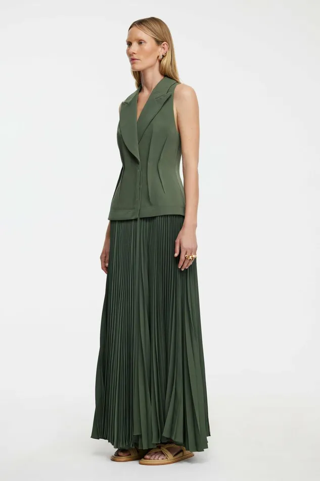 Women STINFORD MIDI DRESS Deep Olive Acler Midi Dresses