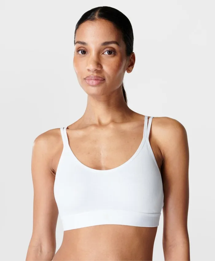 Women Sundown Soft Cotton Bralette White Sweaty Betty Underwear