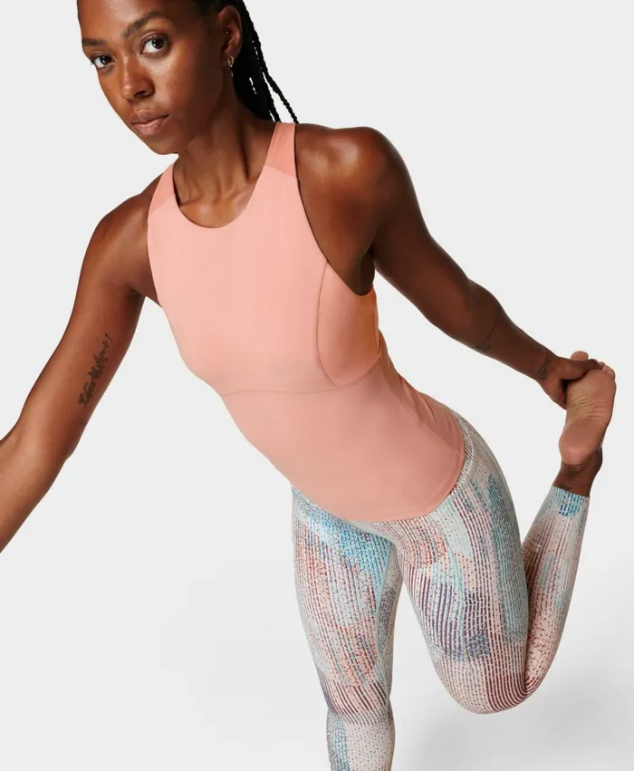 Women Super Soft High Neck Rib Workout Vest Bloom Pink Sweaty Betty Vest Tops Women Super Soft High Neck Rib Workout Vest Bloom Pink Sweaty Betty Vest Tops