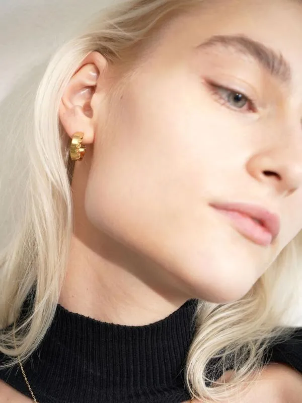 Women Swarovski Crystal Studded Hoop Earrings 8211 Gold CHARLES and KEITH Earrings Women Swarovski Crystal Studded Hoop Earrings 8211 Gold CHARLES and KEITH Earrings