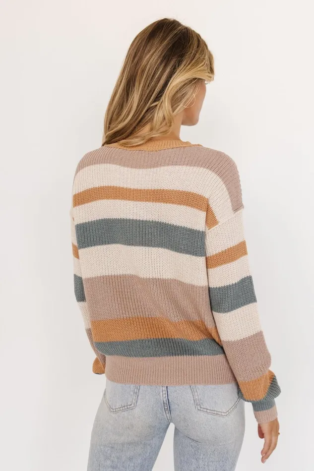 Women Sweaters Baltic Born Riverton Striped Sweater Ivory Multi Women Sweaters Baltic Born Riverton Striped Sweater Ivory Multi