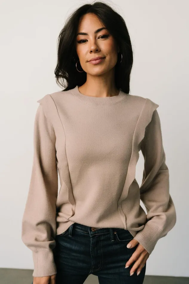 Women Sweaters Baltic Born Stowe Sweater Latte Women Sweaters Baltic Born Stowe Sweater Latte