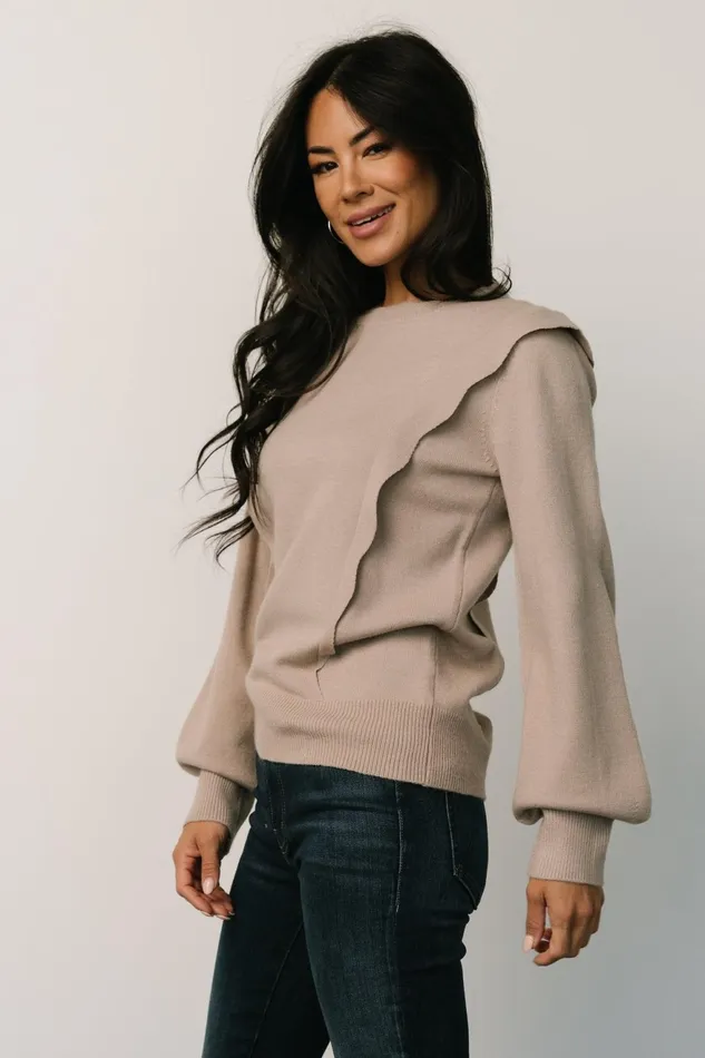Women Sweaters Baltic Born Stowe Sweater Latte Women Sweaters Baltic Born Stowe Sweater Latte