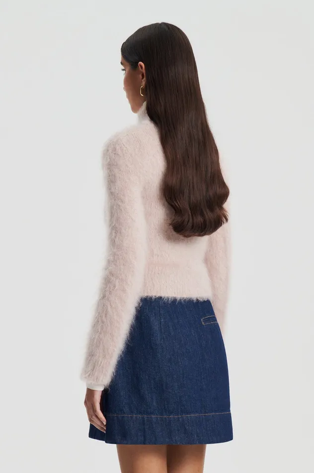 Women Sweaters Scanlan Theodore BRUSHED MOHAIR SLIM SWEATER MINK Women Sweaters Scanlan Theodore BRUSHED MOHAIR SLIM SWEATER MINK