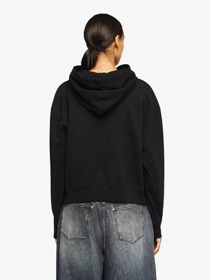 Women Sweatshirt and Hoodies JW Anderson ANCHOR LOGO CROPPED HOODIE Black Women Sweatshirt and Hoodies JW Anderson ANCHOR LOGO CROPPED HOODIE Black