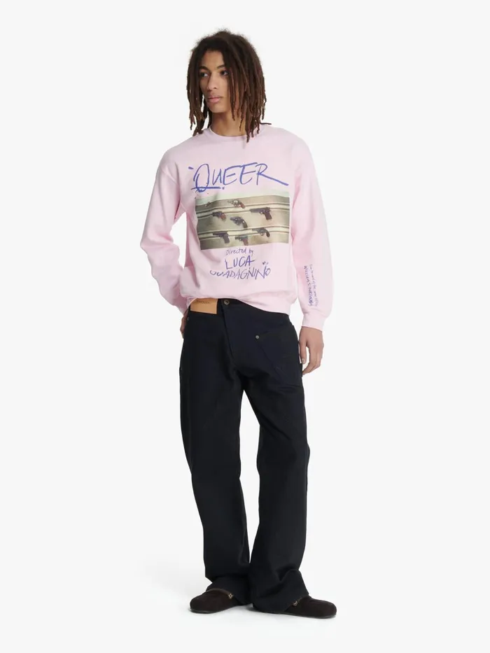 Women Sweatshirt and Hoodies JW Anderson JW ANDERSON X QUEER SWEATSHIRT WITH PHOTO PRINT Light Pink Women Sweatshirt and Hoodies JW Anderson JW ANDERSON X QUEER SWEATSHIRT WITH PHOTO PRINT Light Pink