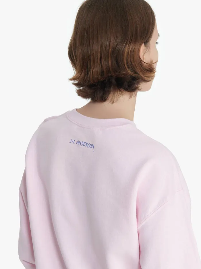 Women Sweatshirt and Hoodies JW Anderson JW ANDERSON X QUEER SWEATSHIRT WITH PHOTO PRINT Light Pink Women Sweatshirt and Hoodies JW Anderson JW ANDERSON X QUEER SWEATSHIRT WITH PHOTO PRINT Light Pink
