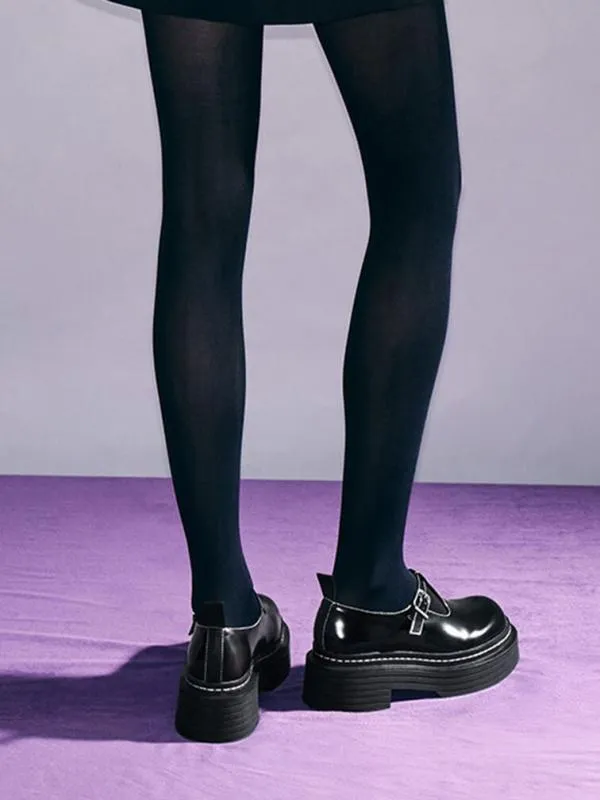 Women TBar Platform Mary Janes 8211 Black Box CHARLES and KEITH Flats