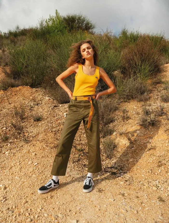 Women TShirts and Tops Dickies Mapleton Tank Top Cadnium Yellow