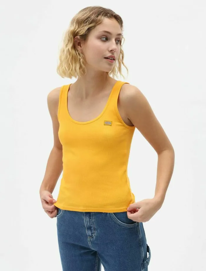 Women TShirts and Tops Dickies Mapleton Tank Top Cadnium Yellow