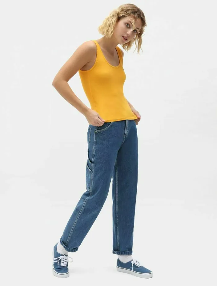 Women TShirts and Tops Dickies Mapleton Tank Top Cadnium Yellow