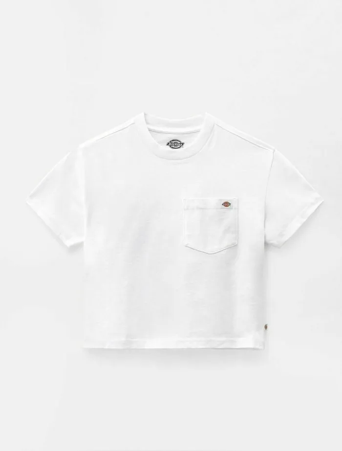 Women TShirts and Tops Dickies Porterdale Crop TShirt White