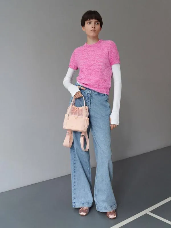 Women Terra Mesh and Nylon MultiWay Bag 8211 Light Pink CHARLES and KEITH Slouchy Bags