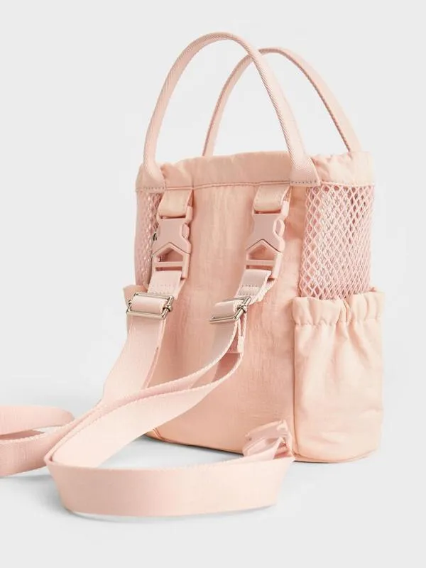 Women Terra Mesh and Nylon MultiWay Bag 8211 Light Pink CHARLES and KEITH Slouchy Bags