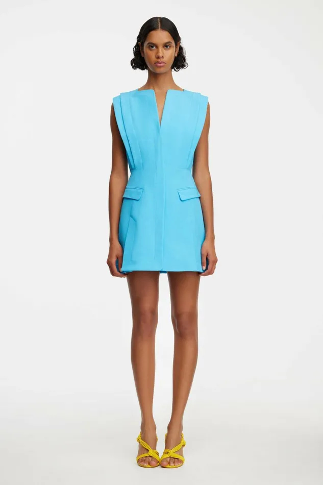 Women THRUMSTER MINI DRESS Aqua Acler Mini Dresses